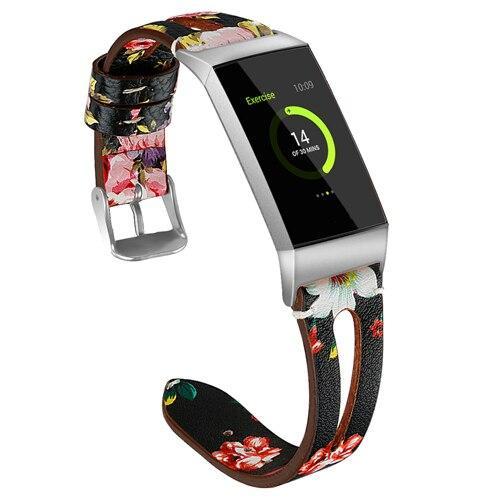 LXsmart New Fashion Leather strap For Fitbit Charge 3 band sport Smart Watch replacement Bracelet Belt wristband watch band