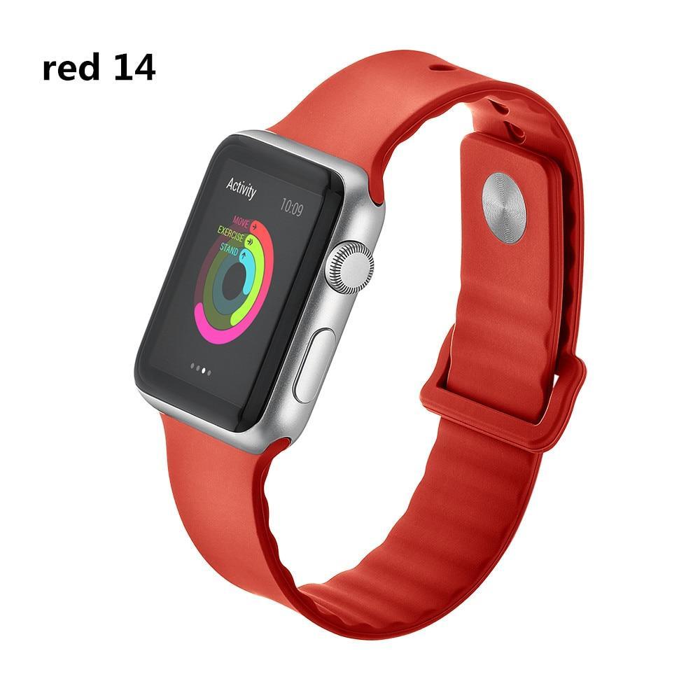 Sport For Apple Watch band 42mm 38mm iwatch series 5 4 3 2 1 wrist bands link Bracelet Rubber watchband belt fashion correa