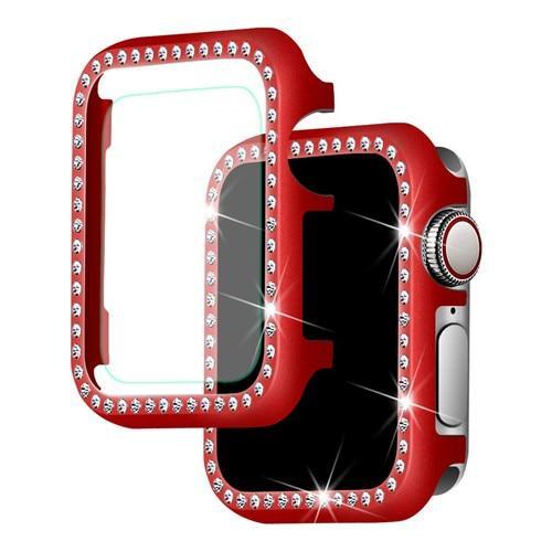 Diamond case +glass For Apple watch 4  3 apple watch band case 42mm/38mm iwatch band 44mm/40mm Crystal protective shell