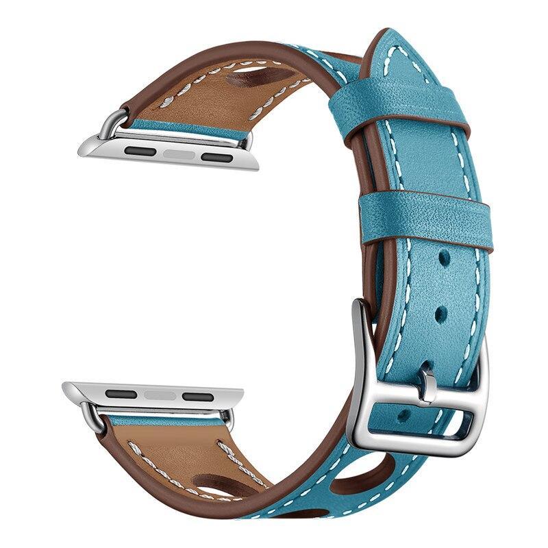 Genuine Leather strap For Apple Watch band apple watch 5 4 3 44mm 40mm iwatch band 5 42mm/40mm Single Tour Bracelet watchband