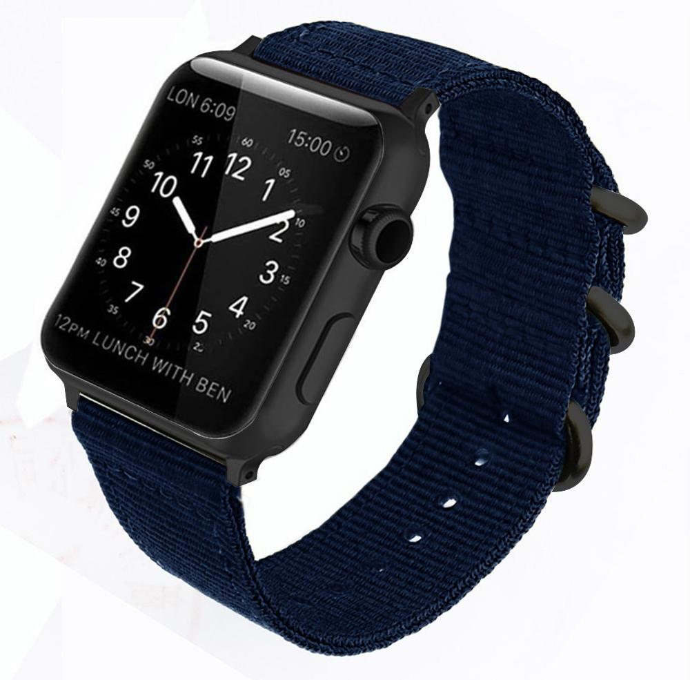 Nato strap For Apple watch band apple watch 4 3 5 band 44mm 40mm 42mm 38mm iwatch band correa woven nylon Bracelet Watchband