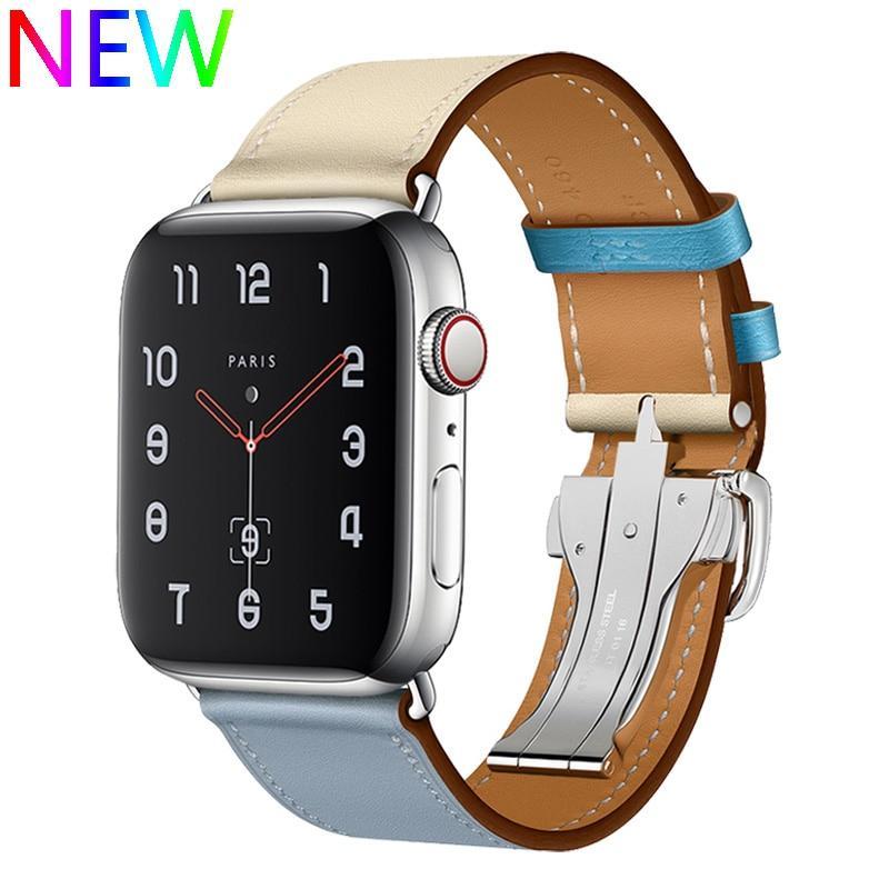 Deployment Buckle Strap For apple watch band Apple Watch 5 4 3 44mm 40mm iwatch band 5 42mm 38mm correa watchband Bracelet belt
