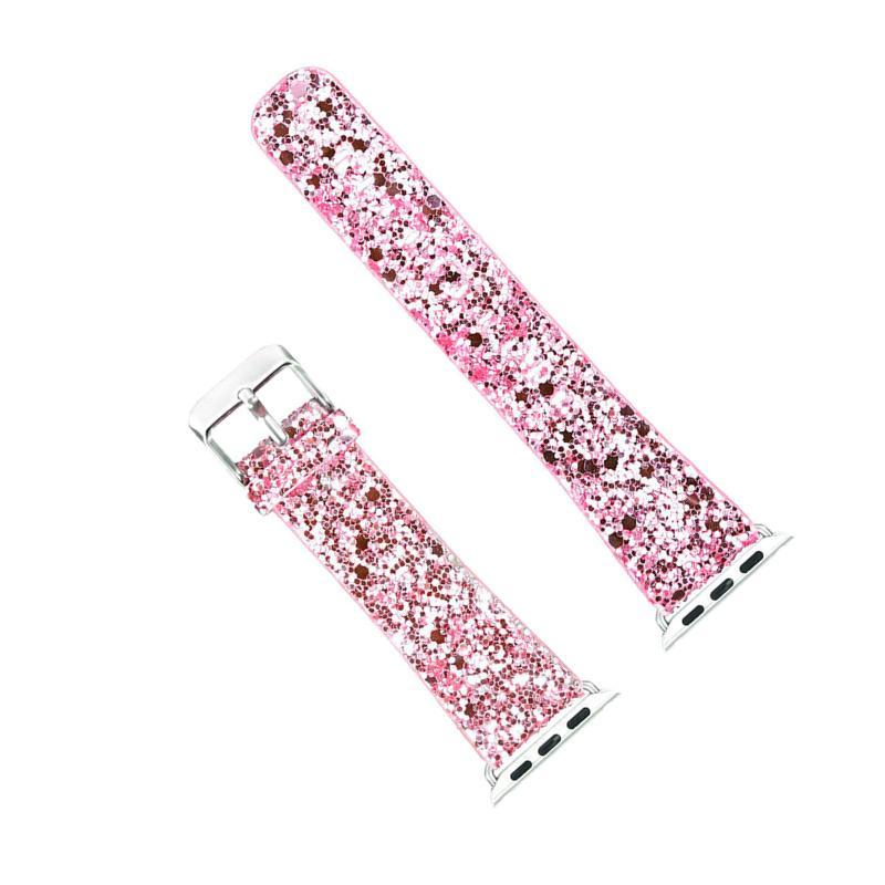 Leather Strap for Apple Watch Band apple watch 5 4 3 44mm/40mm 42mm 38mm iWatch 5/4/3/2/1 band bracelet bling watchband belt