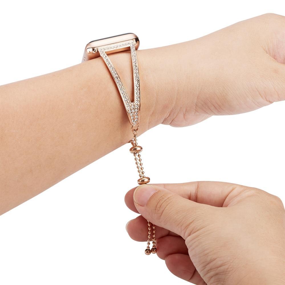 Crystal Diamond Strap For Apple Watch Band 42mm 38mm Stainless Steel Iwatch Series 3 2 1 wrist Bracelet Watchband belt
