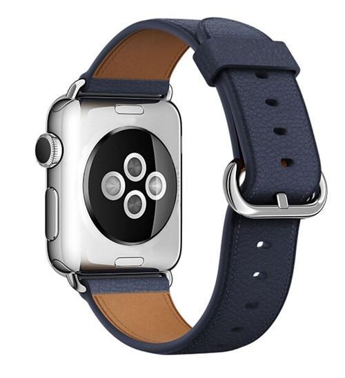 Leather strap For Apple Watch band apple watch 5 4 3 band 42mm 44mm correa iwatch band 5 38mm/40mm Classic Buckle bracelet belt