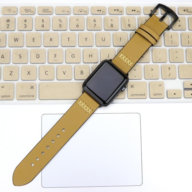 Leather Crazy Horse strap For Apple watch 4 band 44mm 40mm Iwatch series 4 3 2 1 42mm/38mm wrist watchband bracelet belt