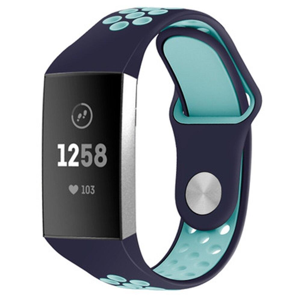 Sport silicone strap For Fitbit charge3 bracelet replacement watch band two-color nike silicone band Breathable comfort
