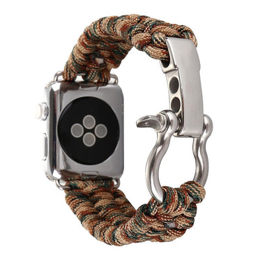 Woven Nylon Rope strap For Apple watch band apple watch 5 4 3 band 44mm 42mm 38mm 40mm iWatch band Survival Outdoor WatchBand