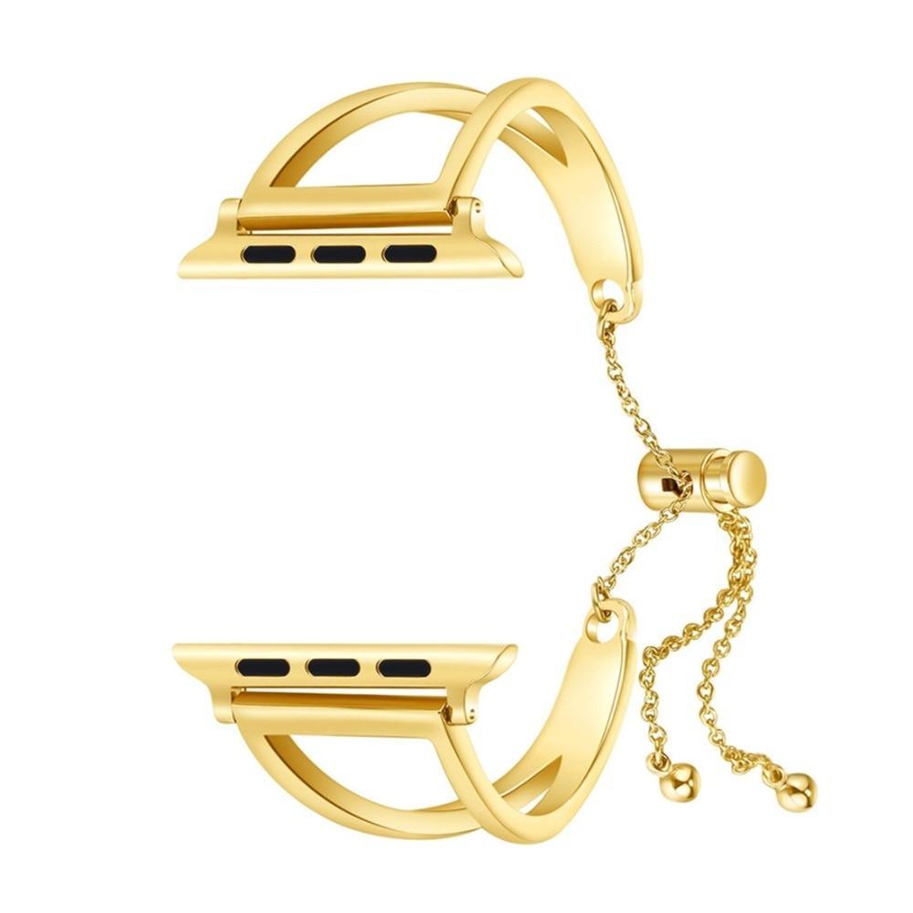 CRETED Strap For Apple Watch band iWatch 4 3 2 42mm/38mm/44mm/40mm correa stainless steel cuff strap girl fashion design chain