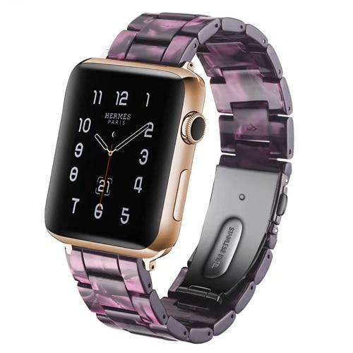 Resin strap For apple watch band apple watch 4 3 44mm/40mm 42mm 38mm iwatch band women bracelet stainless steel buckle belt