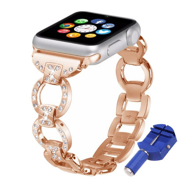 Diamond Strap For Apple Watch band apple watch 4 3 band 44MM 40MM/42mm 38mm iwatch series 4/3/2/1 Stainless Steel Bracelet belt