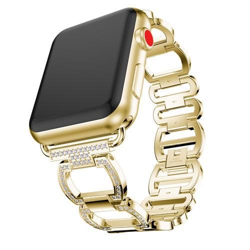 Diamond Strap For Apple Watch Band apple watch 5 4 3 band 44mm/40mm Stainless Steel correa iWatch 42mm/38mm wrist bracelet belt