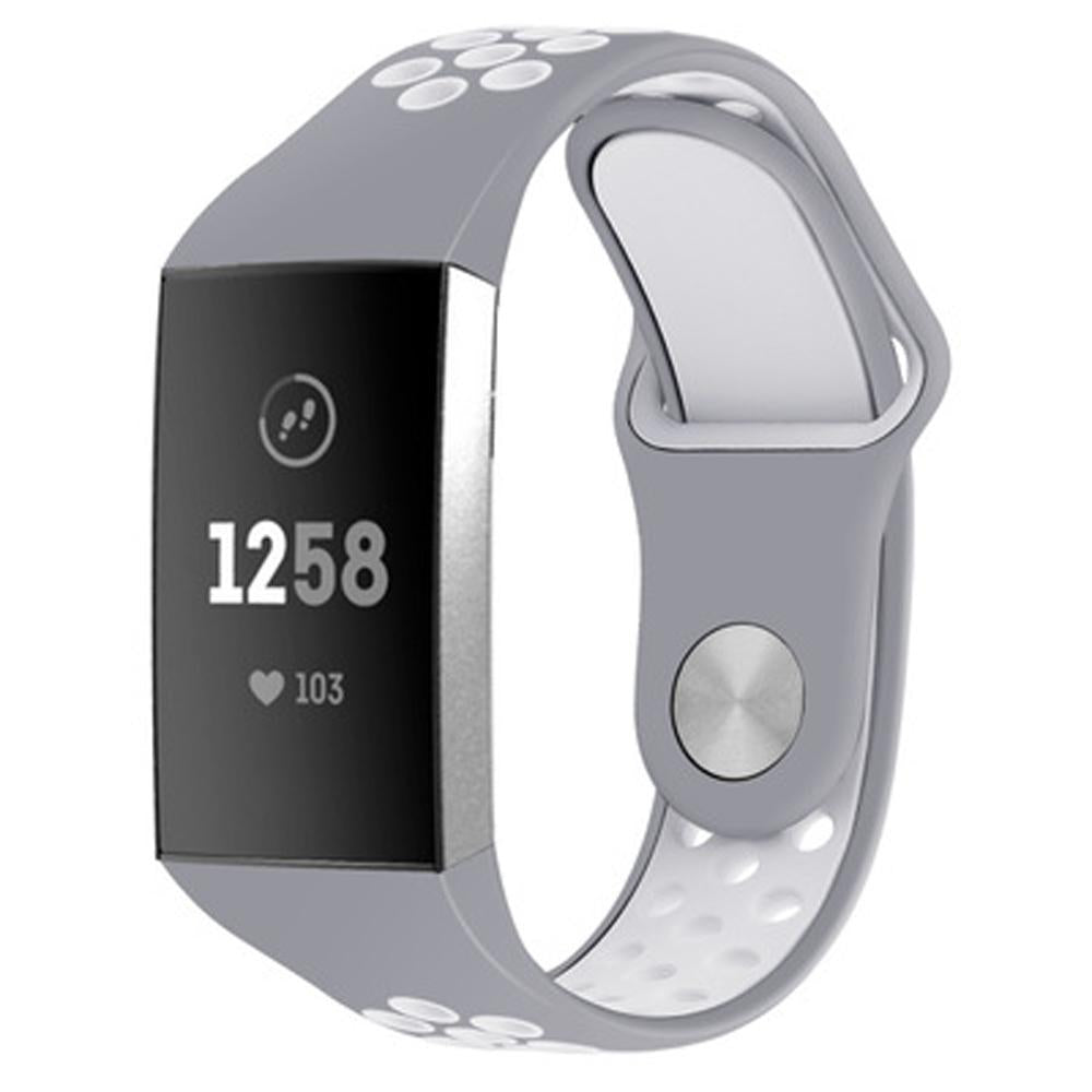 Sport silicone strap For Fitbit charge3 bracelet replacement watch band two-color nike silicone band Breathable comfort