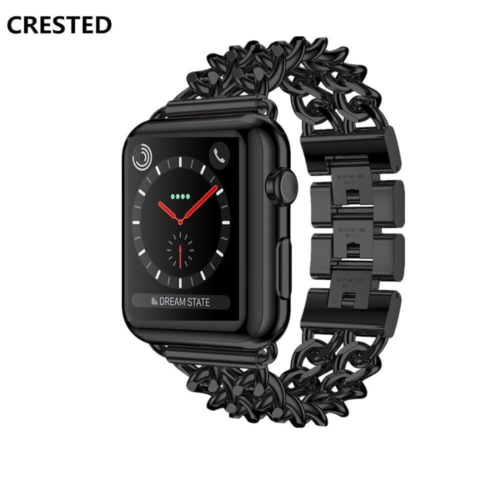 Stainless Steel strap For Apple Watch series 4 band 44mm 40mm iWatch 3 2 1 42mm/38mm Link Bracelet Wrist watchband belt