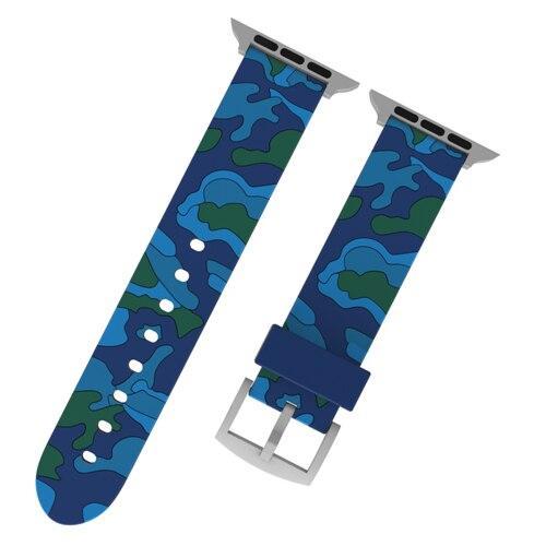 Sport silicone strap For Apple watch band 42mm 38mm Iwatch series 3 2 1 Camouflage wrist bands bracelet watchband belt