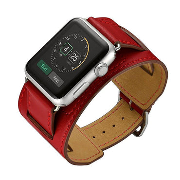 Leather cuff strap For apple watch band apple watch 5 4 3 42mm 38mm iwatch band 44mm/40mm bracelet belt watchband
