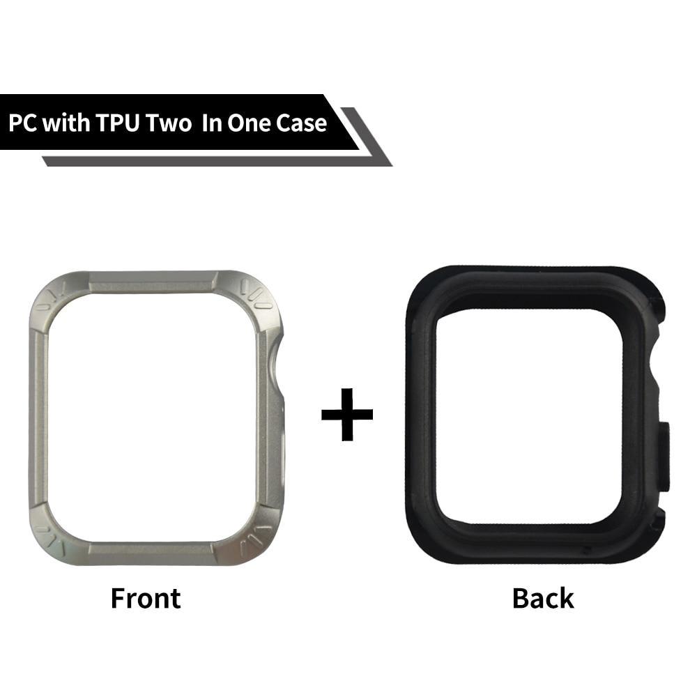 Silicone Cover Case For Apple Watch 4 5 band apple watch case 44MM 40MM iwatch band series 4 full coverage Anti-fall bumper
