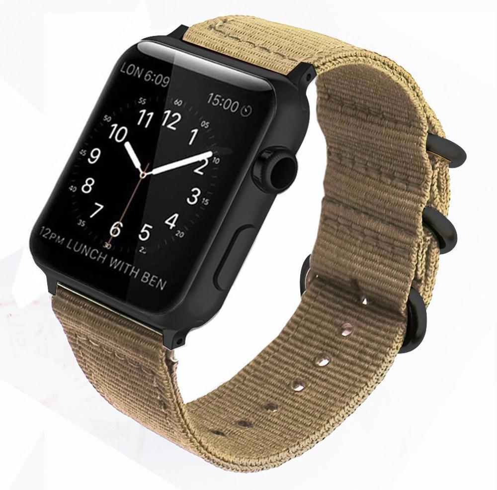 Nato strap For Apple watch band apple watch 4 3 5 band 44mm 40mm 42mm 38mm iwatch band correa woven nylon Bracelet Watchband