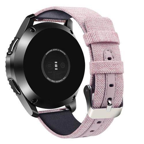 Nylon+Leather Gear s3 frontier Strap for Samsung Galaxy Watch 46mm huawei watch gt strap 22mm watch Band Canvas Belt