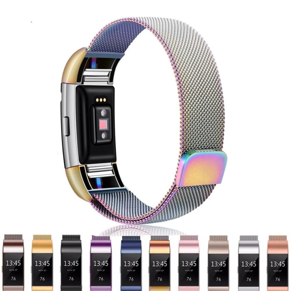 Milanese Loop watch Strap For fitbit charge 2 band replacement Wrist Watchband bracelet Stainless Steel belt accessories