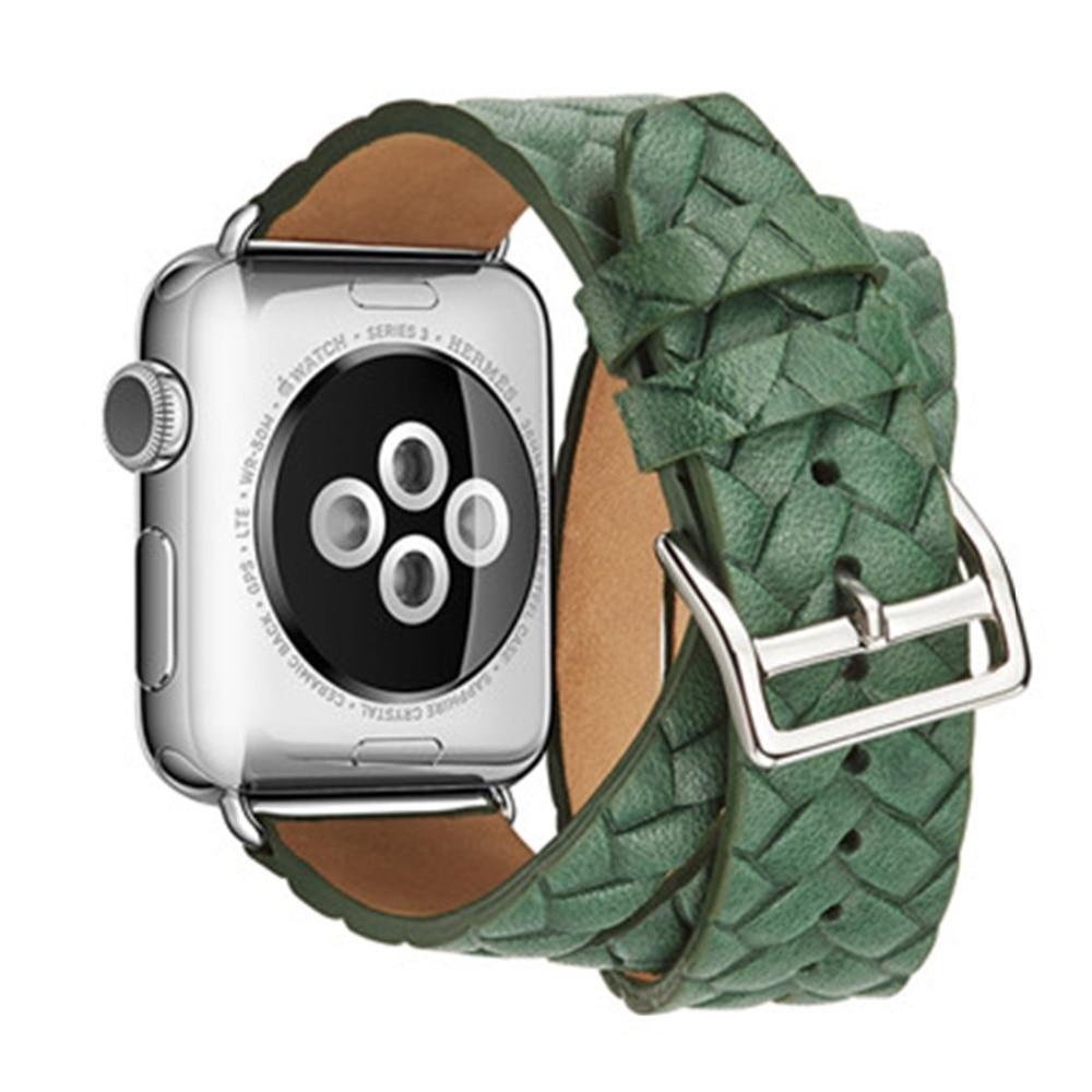 Leather Loop For Apple watch band 42mm 38mm iWatch strap Series 3 2 1 wrist bands Bracelet belt Double Tour watchband
