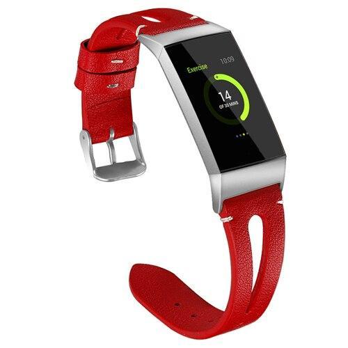LXsmart New Fashion Leather strap For Fitbit Charge 3 band sport Smart Watch replacement Bracelet Belt wristband watch band