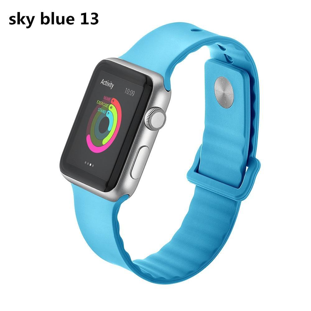 Sport For Apple Watch band 42mm 38mm iwatch series 5 4 3 2 1 wrist bands link Bracelet Rubber watchband belt fashion correa