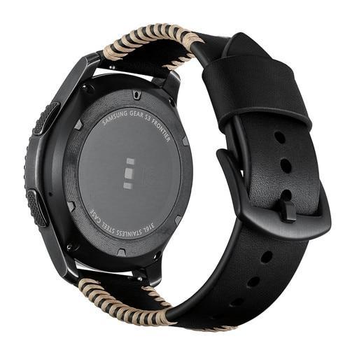 Galaxy watch 46mm Leather Strap For Samsung Gear S3 Frontier/Classic Bracelet wristwatch band Watchbands huawei watch gt strap