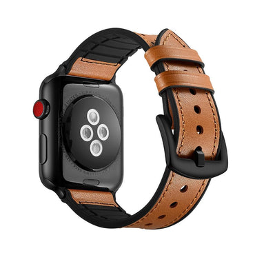 Genuine Leather strap For Apple watch 4 band 44mm/40mm silicone Iwatch series 4/3/2/1 42mm wrist bracelet belt watchband