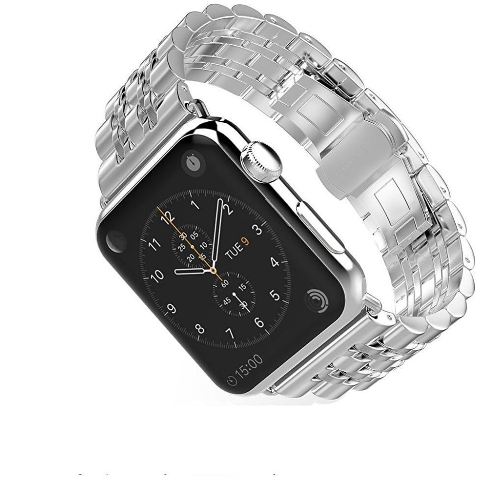 Strap For Apple Watch band 44mm 40mm apple watch 5 4 3 iwatch band 42mm/38mm correa Stainless Steel pulseira Butterfly watchband