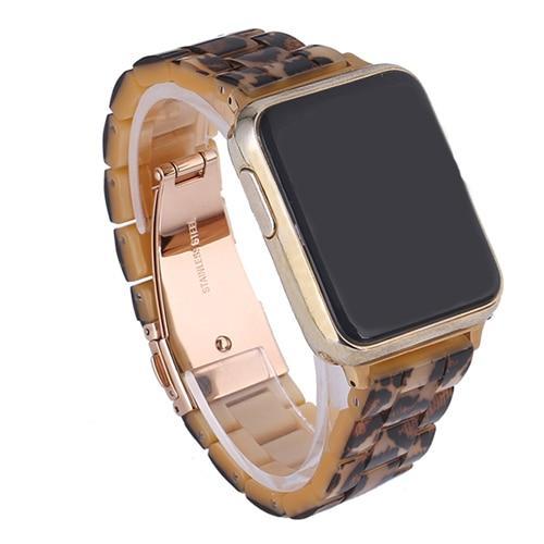 Resin strap For apple watch band apple watch 4 3 44mm/40mm 42mm 38mm iwatch band women bracelet stainless steel buckle belt