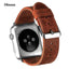 genuine leather strap For Apple Watch band apple watch 5 4 3 44mm/40mm 42mm 38mm crazy horse classic metal clasp watchband belt