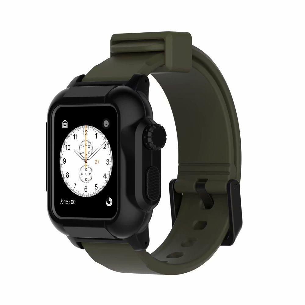 Luminous Sport case+Strap For Apple Watch band apple watch 4 3 5 44mm/40mm/42mm waterproof Iwatch band Bracelet case  cover