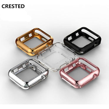 Silicone Case cover For Apple Watch band 42mm 38mm iwatch strap series 3 2  Soft Protect frame bumper protective shell