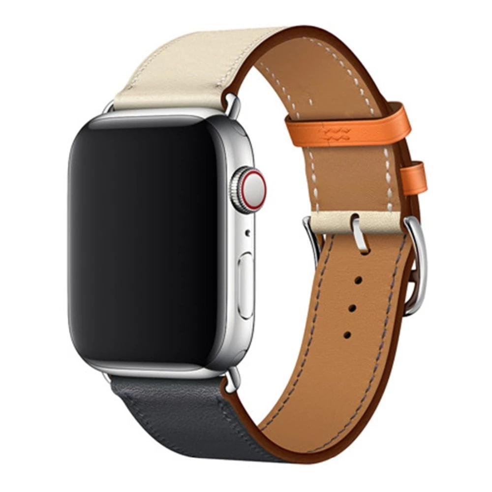 single tour Leather strap For Apple Watch band 5 4 44mm 40mm bracelet iwatch series 3/2/1 42mm 38mm Wrist bracelet belt