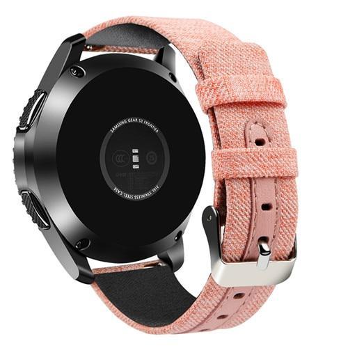 Nylon+Leather Gear s3 frontier Strap for Samsung Galaxy Watch 46mm huawei watch gt strap 22mm watch Band Canvas Belt