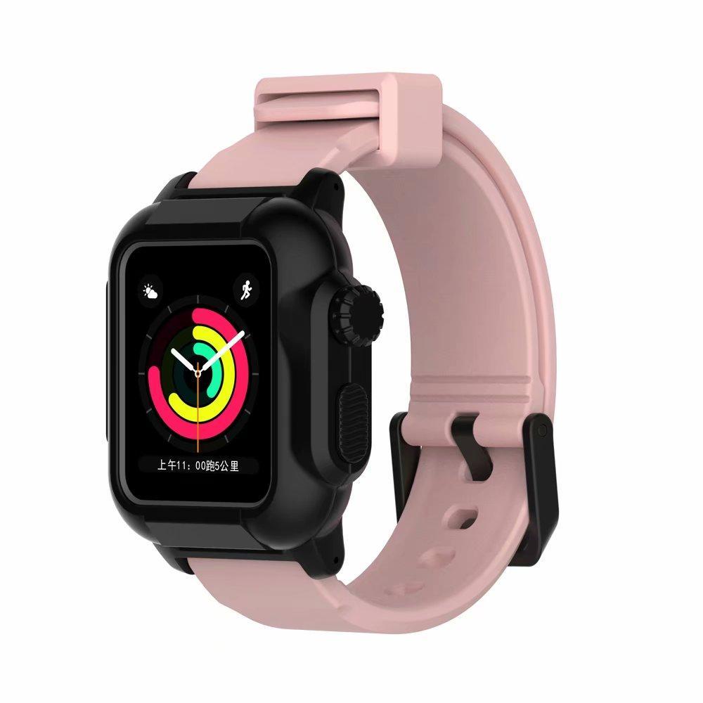 Luminous Sport case+Strap For Apple Watch band apple watch 4 3 5 44mm/40mm/42mm waterproof Iwatch band Bracelet case  cover