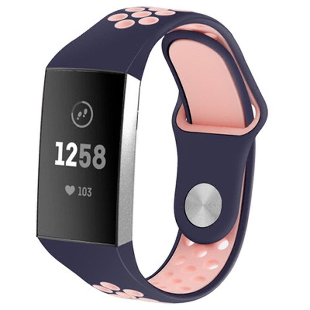 Sport silicone strap For Fitbit charge3 bracelet replacement watch band two-color nike silicone band Breathable comfort