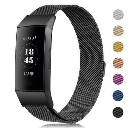 New Milanese loop strap For Fitbit charge 3 watch band  smart bracelet stainless steel belt sports watch strap wrist band