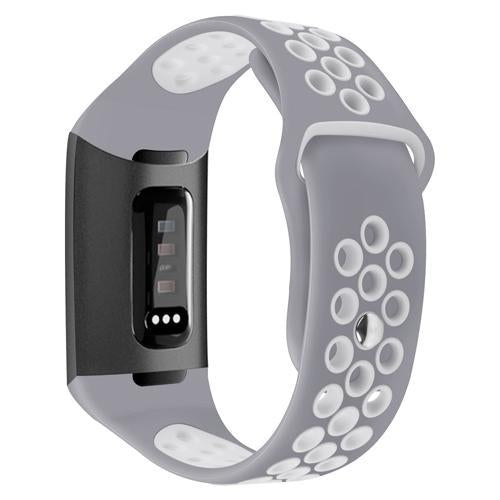 Sport silicone strap For Fitbit charge3 bracelet replacement watch band two-color nike silicone band Breathable comfort