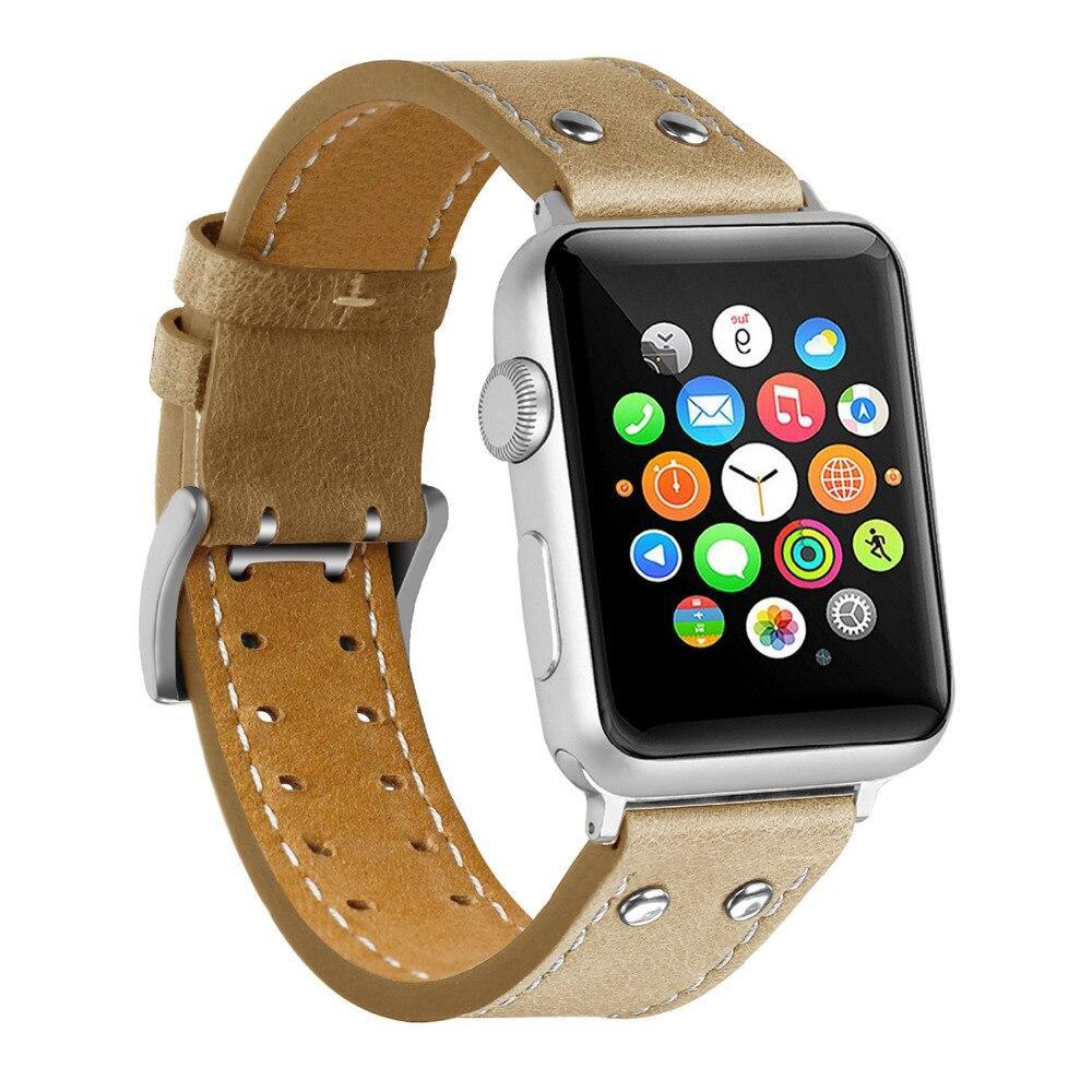 Genuine leather strap for apple watch band 42mm 38mm iwatch series 3/2/1 wrist band bracelet Cowhide watch band strap