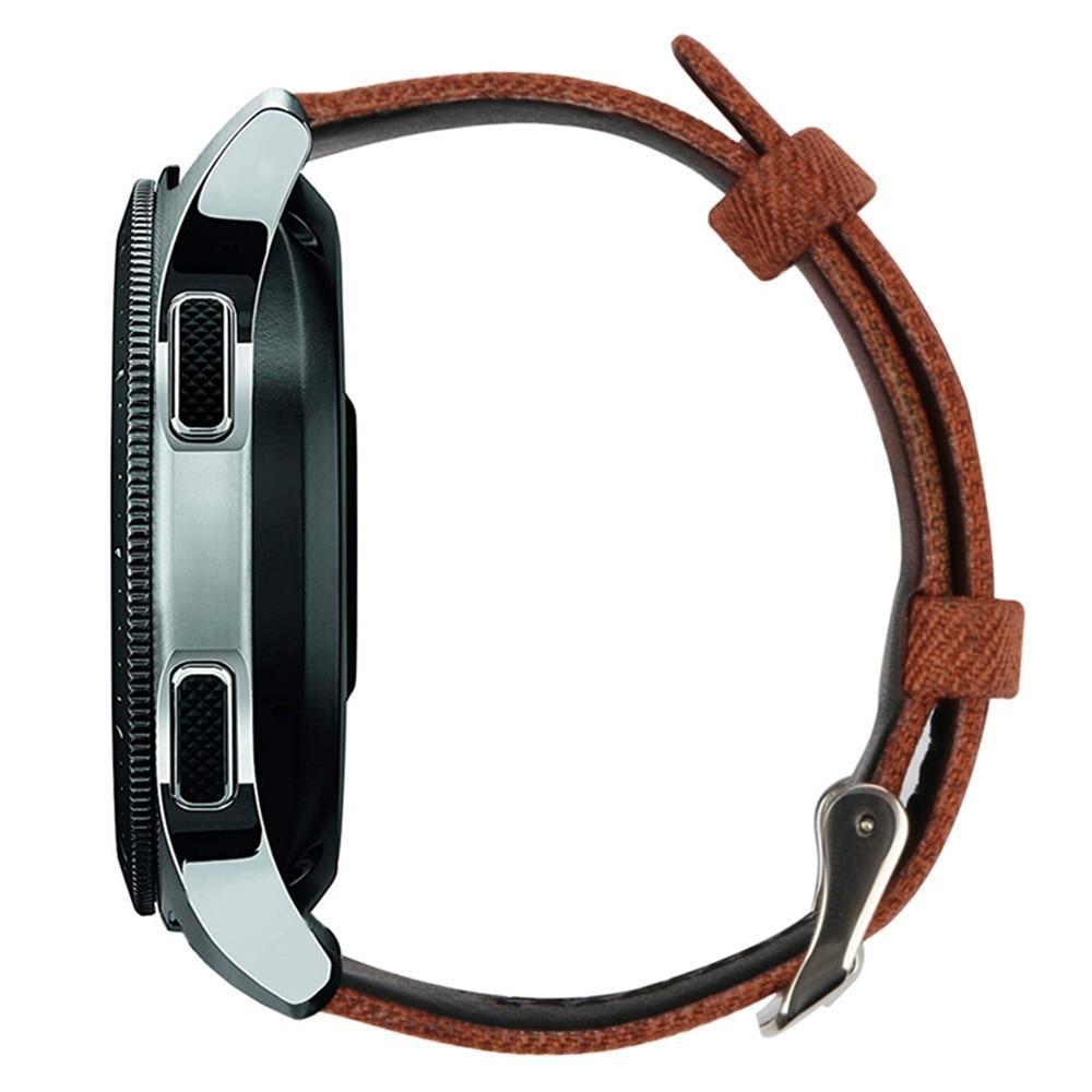 Nylon+Leather Gear s3 frontier Strap for Samsung Galaxy Watch 46mm huawei watch gt strap 22mm watch Band Canvas Belt