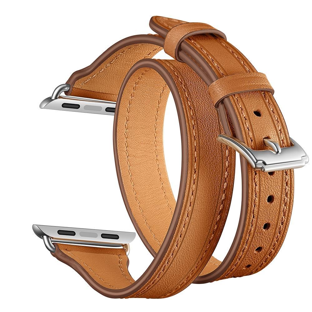 Genuine Leather strap For Apple watch 4 band 44mm 40mm correa iWatch Series 3 2 1 42mm Double Tour Wrist Bracelet belt