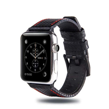 Luxury Strap for Apple watch band 44 mm 40mm iWatch band 42mm 38mm Carbon fiber+Leather watchband bracelet Apple watch 4 3 2 1