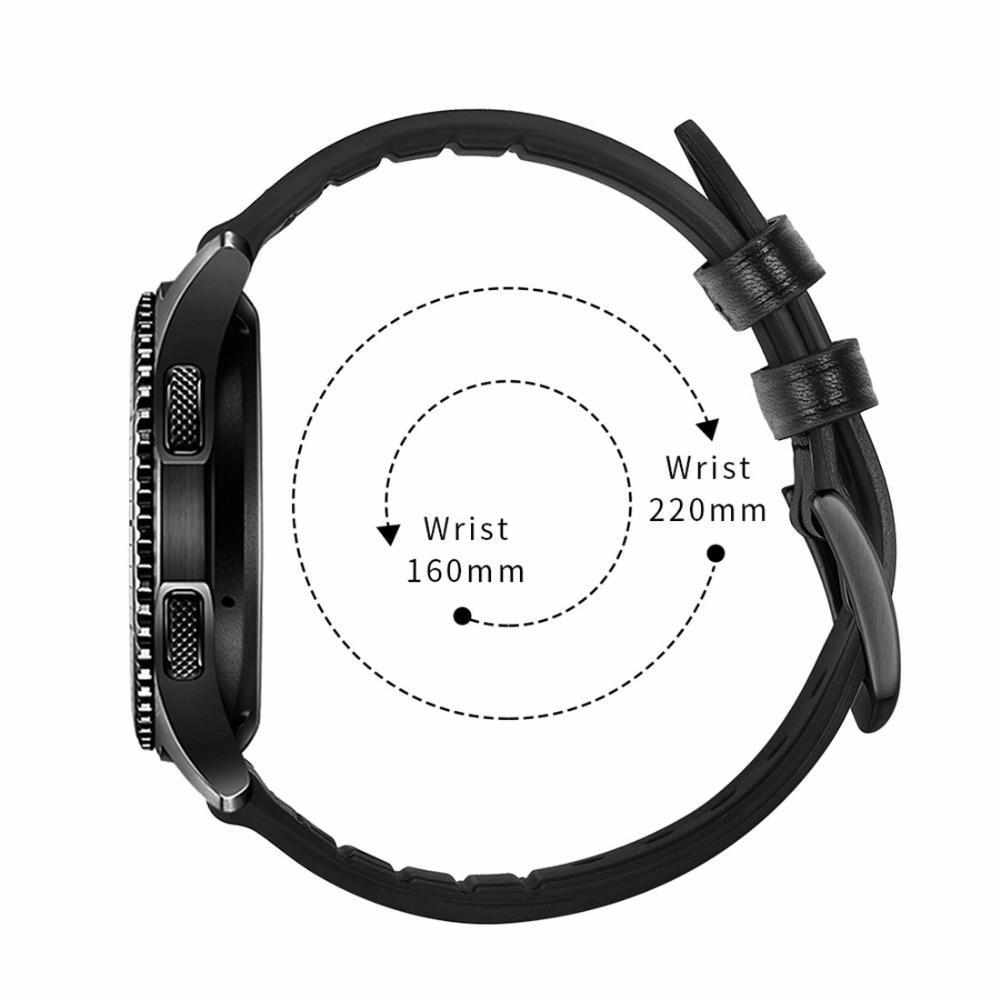 Leather strap For Samsung Galaxy watch 46mm/Gear S3 Frontier huawei watch gt strap 22mm watch band correa silicone bracelet belt