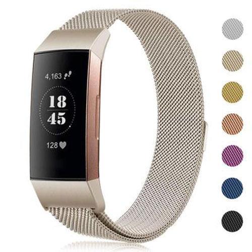 New Milanese loop strap For Fitbit charge 3 watch band  smart bracelet stainless steel belt sports watch strap wrist band