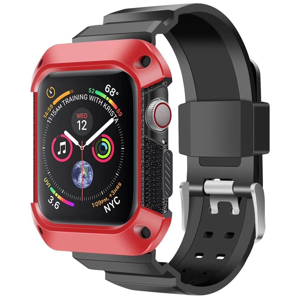 case+strap For Apple Watch band apple watch 4 5 Case 44mm 40mm iwatch 4 5 Rugged TPU Protective cover case watchband bracelet