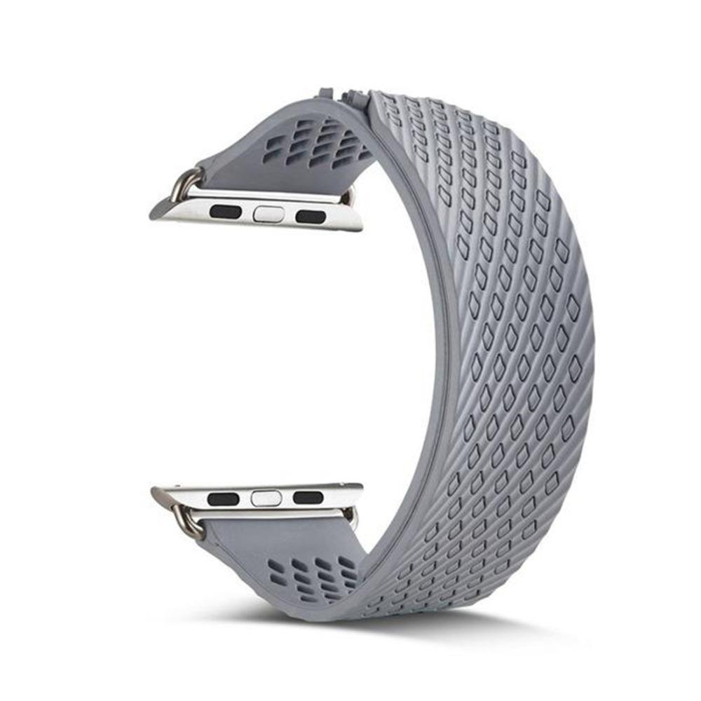 silicone Sport band For Apple Watch 5 4 3 40mm/44mm iwatch series 5 4 3 2 1 42mm 38mm weave rubbers strap wrist bracelet belt