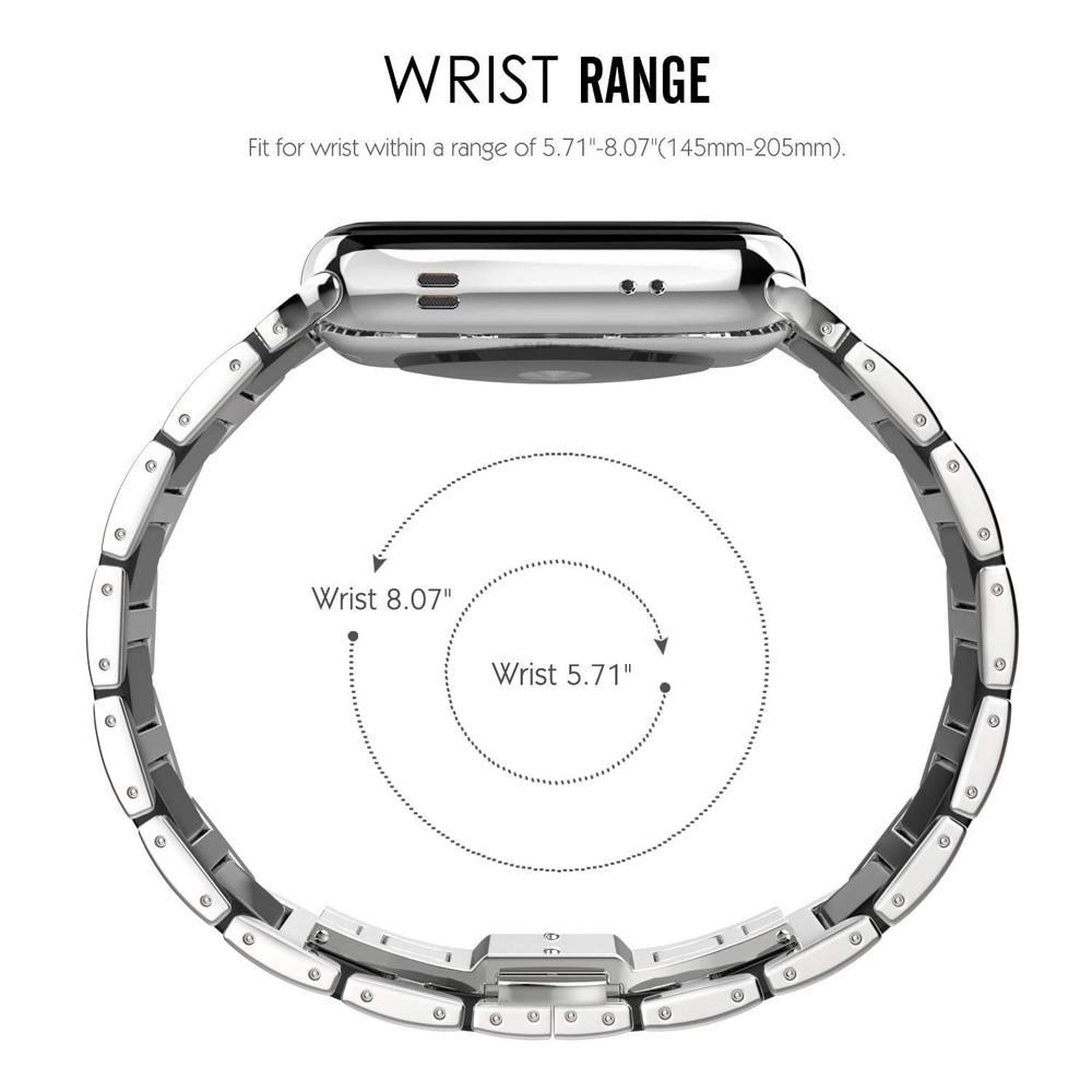 Stainless Steel Strap For Apple watch band 5 4 44m 40mm iWatch Series 5/4/3/2/1 42MM/38MM Ceramic  Link Bracelet belt correa