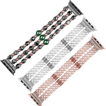 Natural agate band For Apple watch 4 44MM/40mm strap iwatch 4 3 2 1 42mm/38mm diamond wrist Bracelet women fashion belt